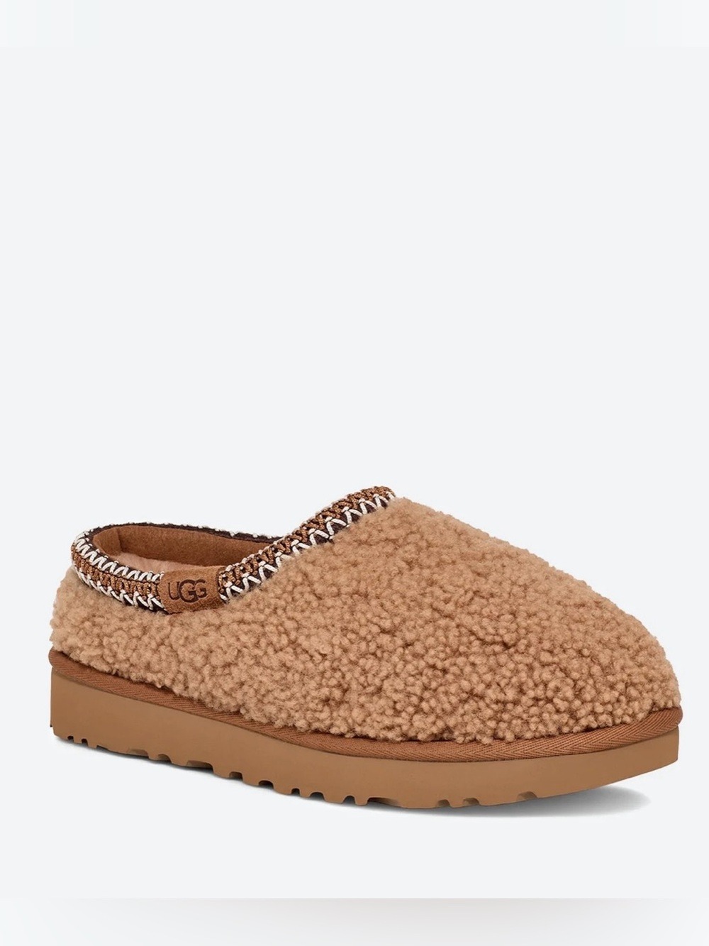 UGG Women's Cozy Sherpa Clog Mules in Chestnut